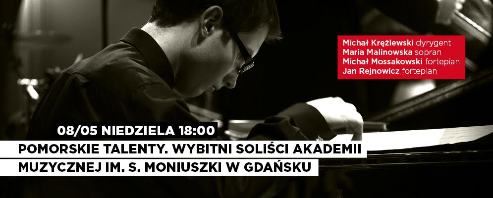 „Pomorskie Talenty. Wybitni soliści Akademii Muzycznej im. S. Moniuszki w Gdańsku” – plakat (źródło: materiały prasowe organizatora)
