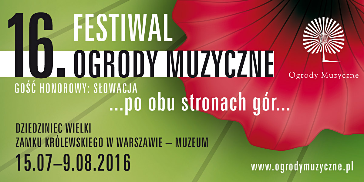 „16. Festiwal Ogrody Muzyczne” – plakat (źródło: materiały prasowe organizatora)