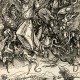 Albrecht Dürer, „Walka archanioła Michała ze smokiem”, 1511, z cyklu „Apocalypsis cum figuris”, papier drzeworyt wzdłużny, 39,5 x 28,3 cm, Muzeum Narodowe w Gdańsku (źródło: materiały prasowe organizatora)