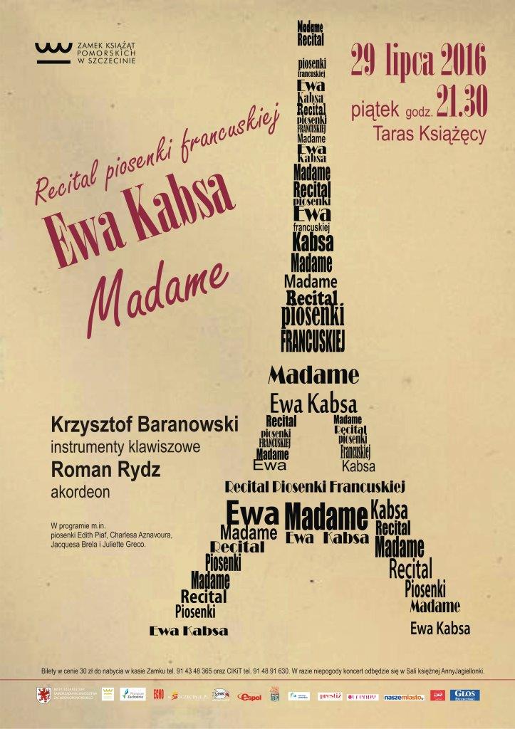 Ewa Kabsa, „Madame” – plakat (źródło: materiały prasowe organizatora)