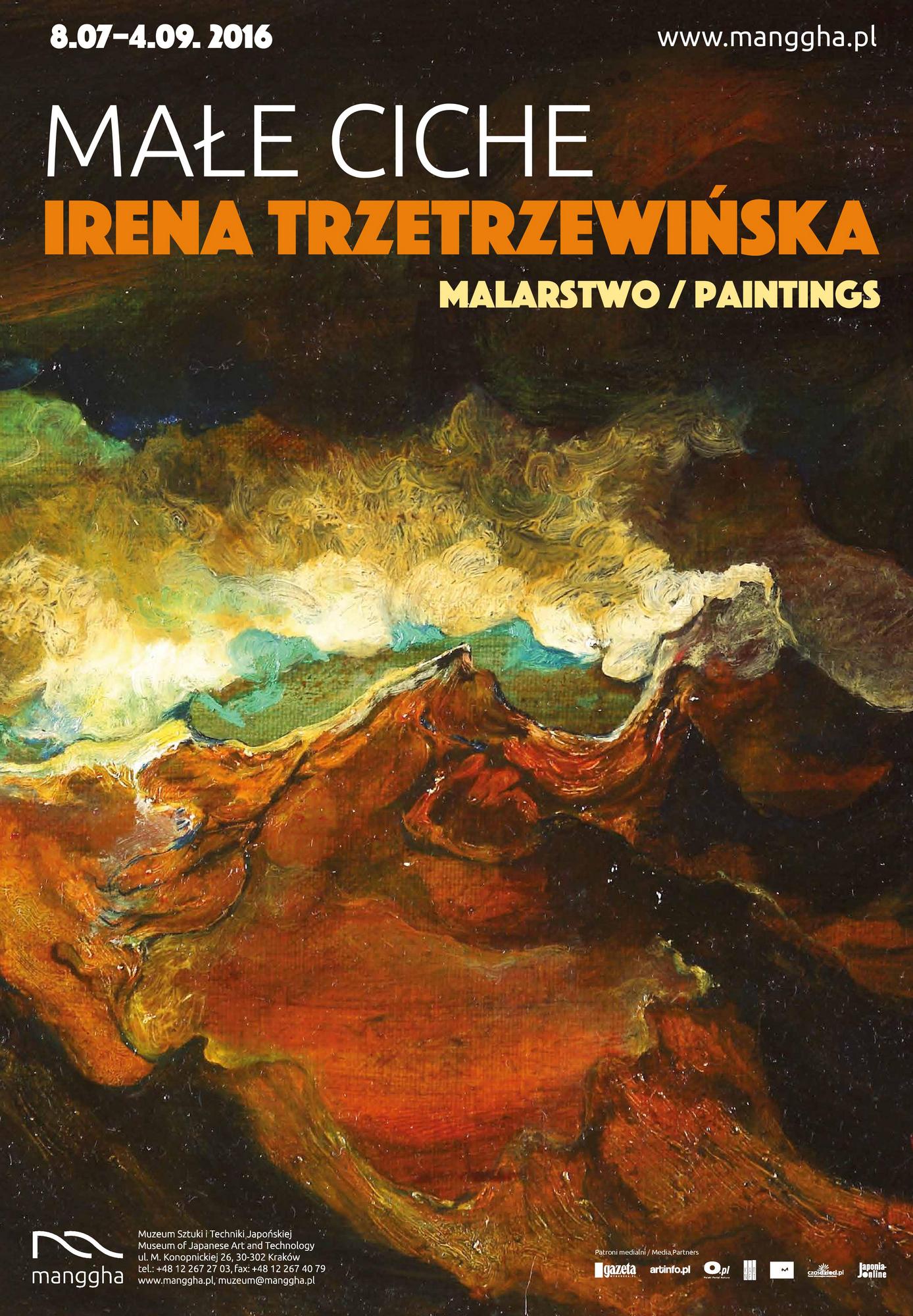 „małe ciche. Irena Trzetrzewińska. malarstwo” – plakat (źródło: materiały prasowe organizatora)