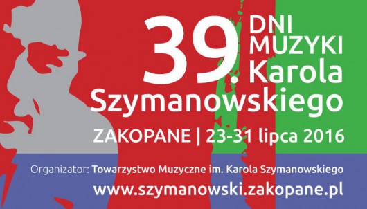 „39. Dni Muzyki Karola Szymanowskiego ” – plakat (źródło: materiały prasowe organizatora)