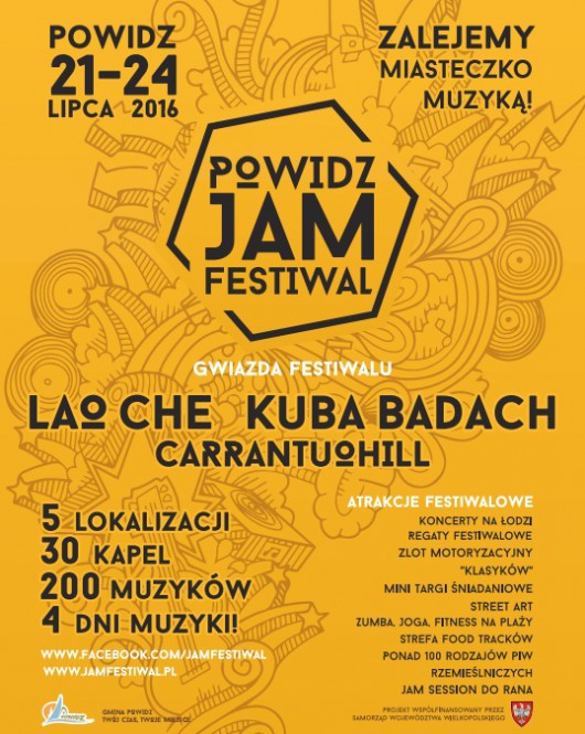 „Powidz Jam Session Festiwal 2016” – plakat (źródło: materiały prasowe organizatora)