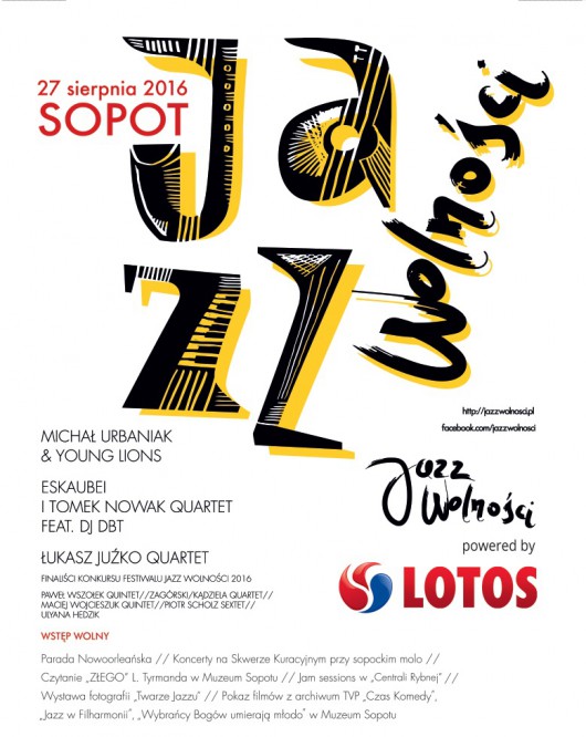 „I Festiwal Jazz Wolności” – plakat (źródło: materiały prasowe organizatora)