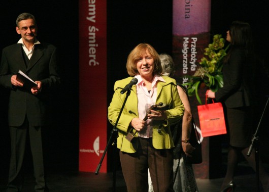 Swietłana Aleksijewicz z Nagrodą Angelus w 2011 roku (źródło: mat. pras. organizatora)