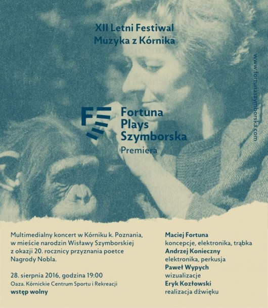 „Fortuna plays Szymborska” – plakat (źródło: materiały prasowe organizatora)
