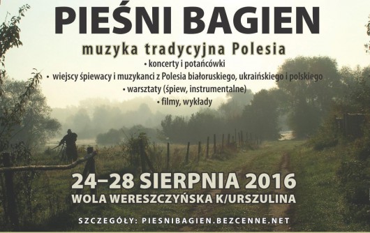 „Pieśni bagien. Muzyka tradycyjna Polesia” – plakat (źródło: materiały prasowe organizatora)