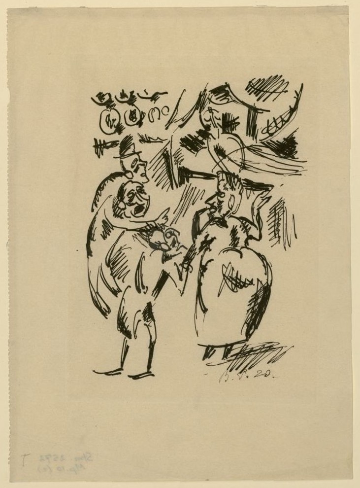 Bruno Paetsch, Ilustracja do powieści „Kuzyn Pons” Honoré de Balzaca, 1920 r. (źródło: materiały prasowe organizatora)