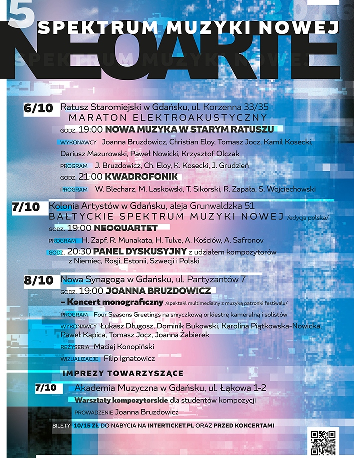 „V Festiwal NeoArte – Spektrum Muzyki Nowej” – plakat (źródło: materiały prasowe organizatora)