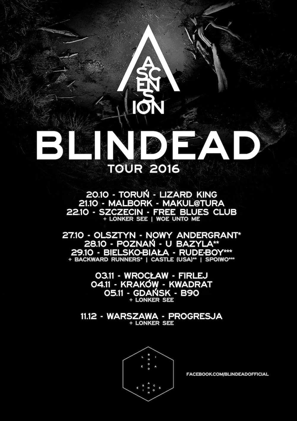 „Blindead. Ascension Tour 2016” – plakat (źródło: materiały prasowe organizatora)