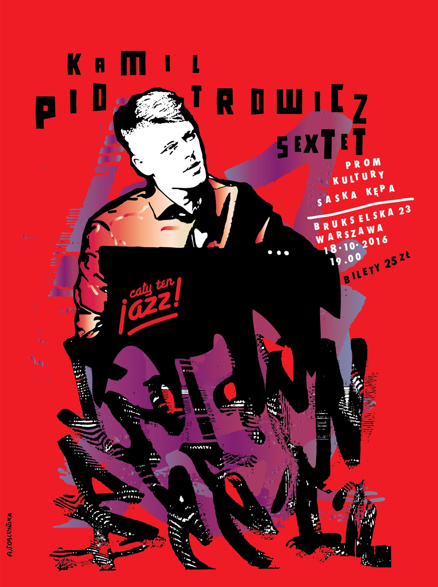 „Kamil Piotrowicz Sextet” – plakat (źródło: materiały prasowe organizatora)