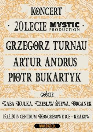 „Koncert z okazji 20-lecia Mystic Production” – plakat (źródło: materiały prasowe organizatora)