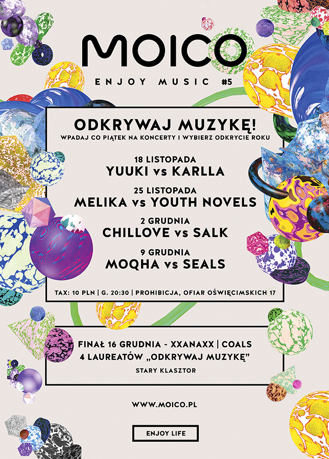 „Moico Enjoy Music” – plakat (źródło: materiały prasowe organizatora)