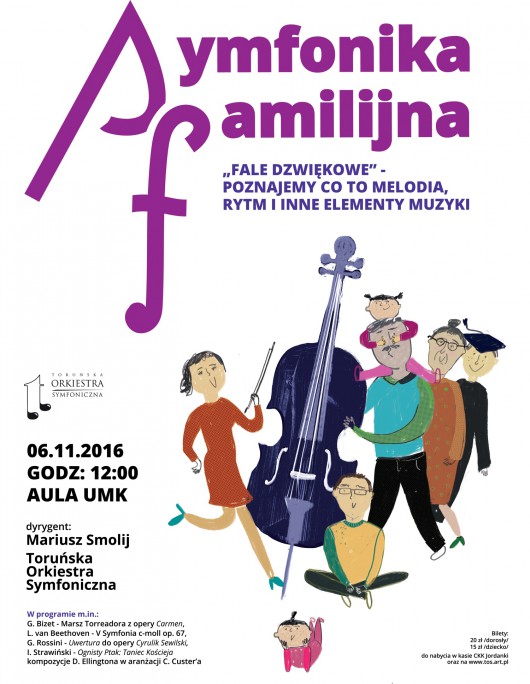„Symfonika Familijna. Fale Dźwiękowe” – plakat (źródło: materiały prasowe organizatora)
