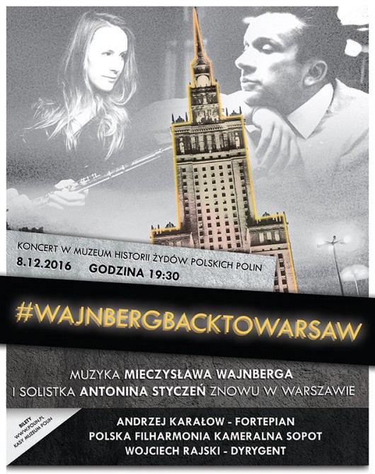 „#WajnbergBackToWarsaw” – plakat (źródło: materiały prasowe organizatora)