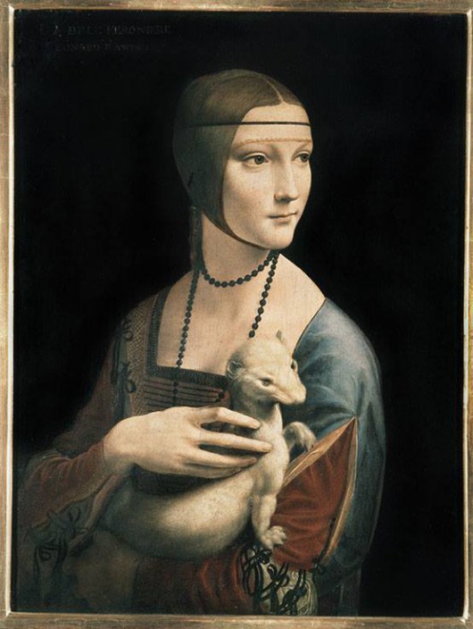 Leonardo da Vinci, „Dama z gronostajem”, ok. 1490 (źródło: materiały prasowe MNK)