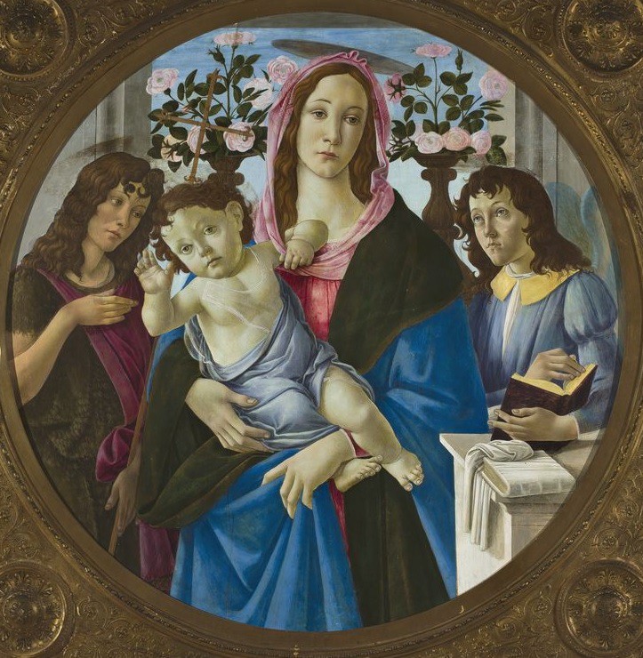 Sandro Botticelli, „Madonna z Dzieciątkiem, świętym Janem Chrzcicielem i aniołem”, 1480-1510 (źródło: materiały prasowe organizatora)