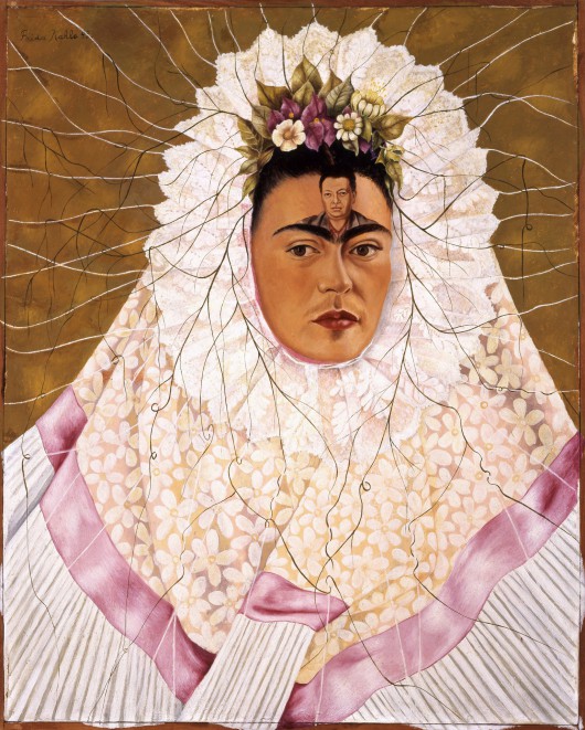Frida Kahlo, „Self-Portrait as Tehuana or Diego in My Thoughts”, 1943, The Jacques and Natasha Gelman Collection of 20˚Century Mexican Art and The Vergel Foundation © 2016 Banco de México Diego Rivera Frida Kahlo Museums Trust, Mexico, D.F. / Artists Rights Society (ARS), New York (źródło: materiały prasowe organizatora)