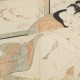 Kitagawa Utamaro (1753–1806), „Para kochanków przy parawanie – kartka z albumu Komachi Biki” (źródło: materiały prasowe organizatora)