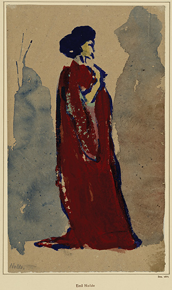 Emil Nolde, „Kobieta w czerwieni”, ok. 1913–1939, fot. Muzeum Narodowe w Gdańsku (źródło: materiały prasowe organizatora)