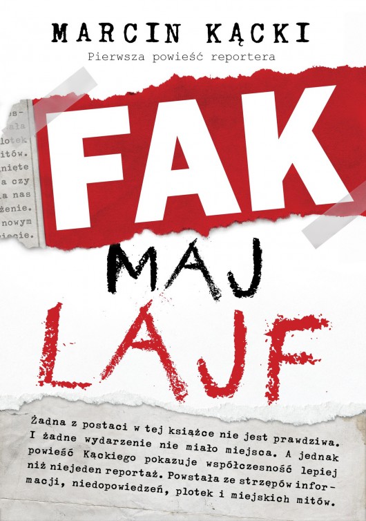 Marcin Kącki, „Fak maj lajf” – okładka (źródło: materiały prasowe wydawcy)