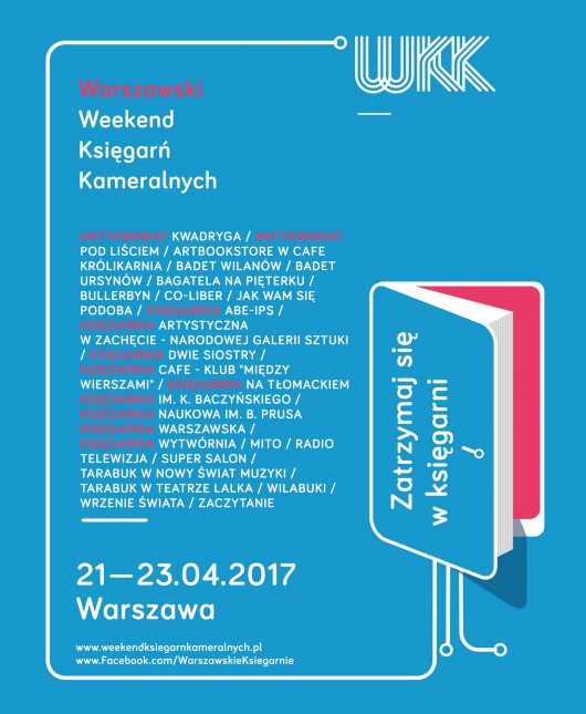 2. Warszawski Weekend Księgarń Kameralnych – plakat (źródło: materiały prasowe organizatora)