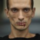 Piotr Pavlensky, „Szew”, 2012, przed Soborem kazańskim w Petersburgu (źródło: materiały prasowe organizatora)