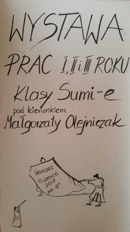 „Wystawa prac I, II, III roku klasy sumie-e” (źródło: materiały prasowe organizatora)