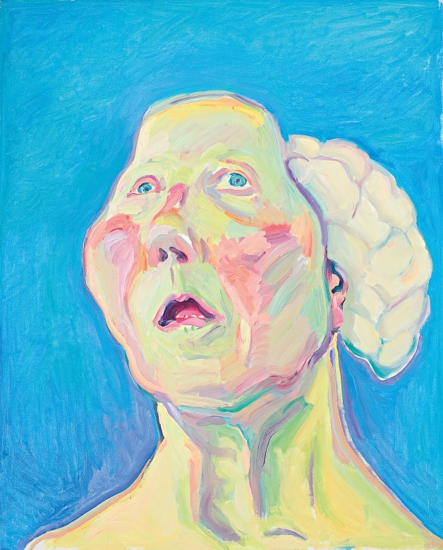 Maria Lassnig, „Dame mit Hirn (Lady with Brain)”, 1990 © Maria Lassnig Foundation (źródło: materiały prasowe organizatora)