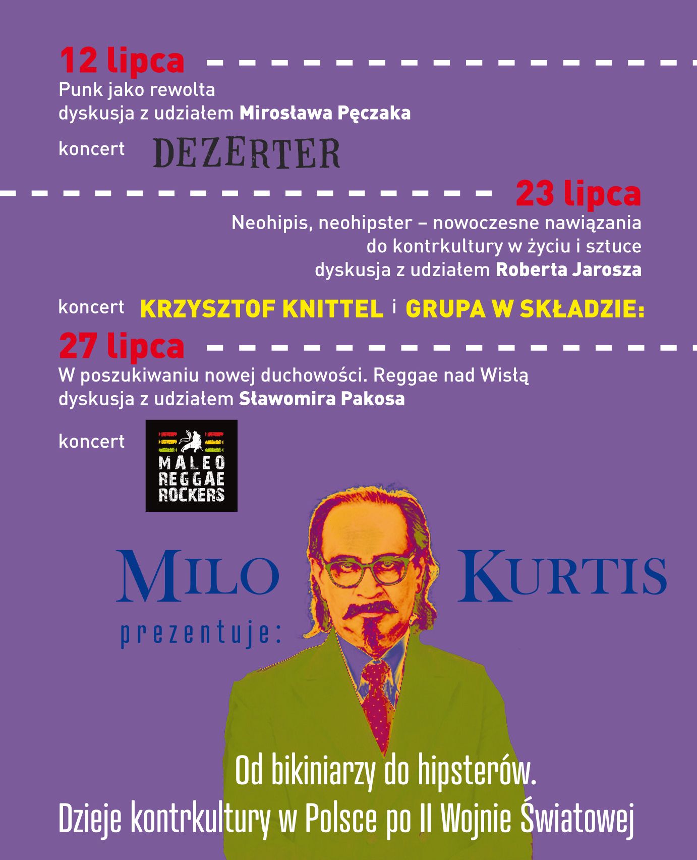 „Milo Kurtis prezentuje: Od bikiniarzy do hipsterów. Dzieje kontrkultury w Polsce po II Wojnie Światowej” (źródło: materiały prasowe organizatora)