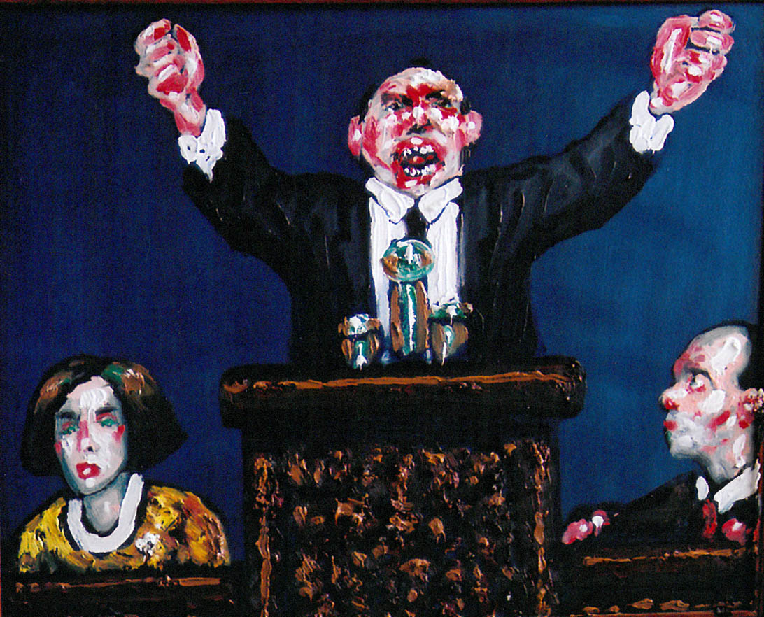 Aleksandar Stankoski, „Polityk”, 55x48, olej na desce, 2005 (źródło: materiały prasowe organizatora)