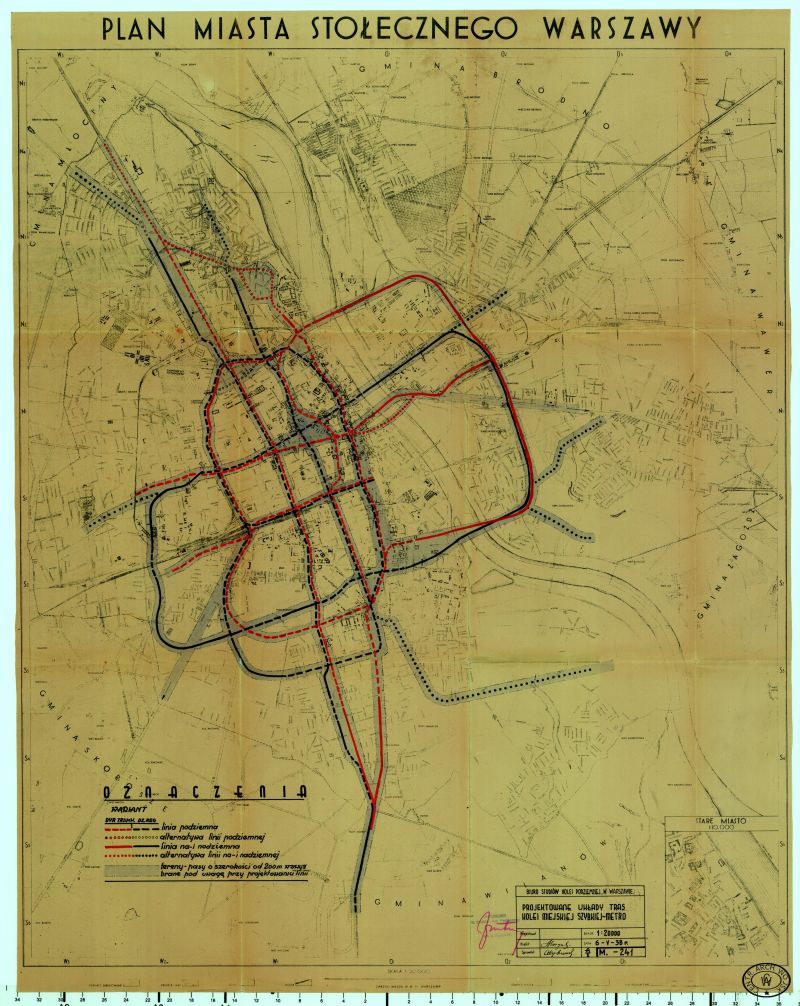 Plany metra z 1938 roku (źródło: materiały prasowe organizatora)