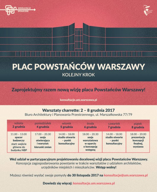Plac Powstańców Warszawy – kolejny krok (źródło: materiały prasowe organizatora)