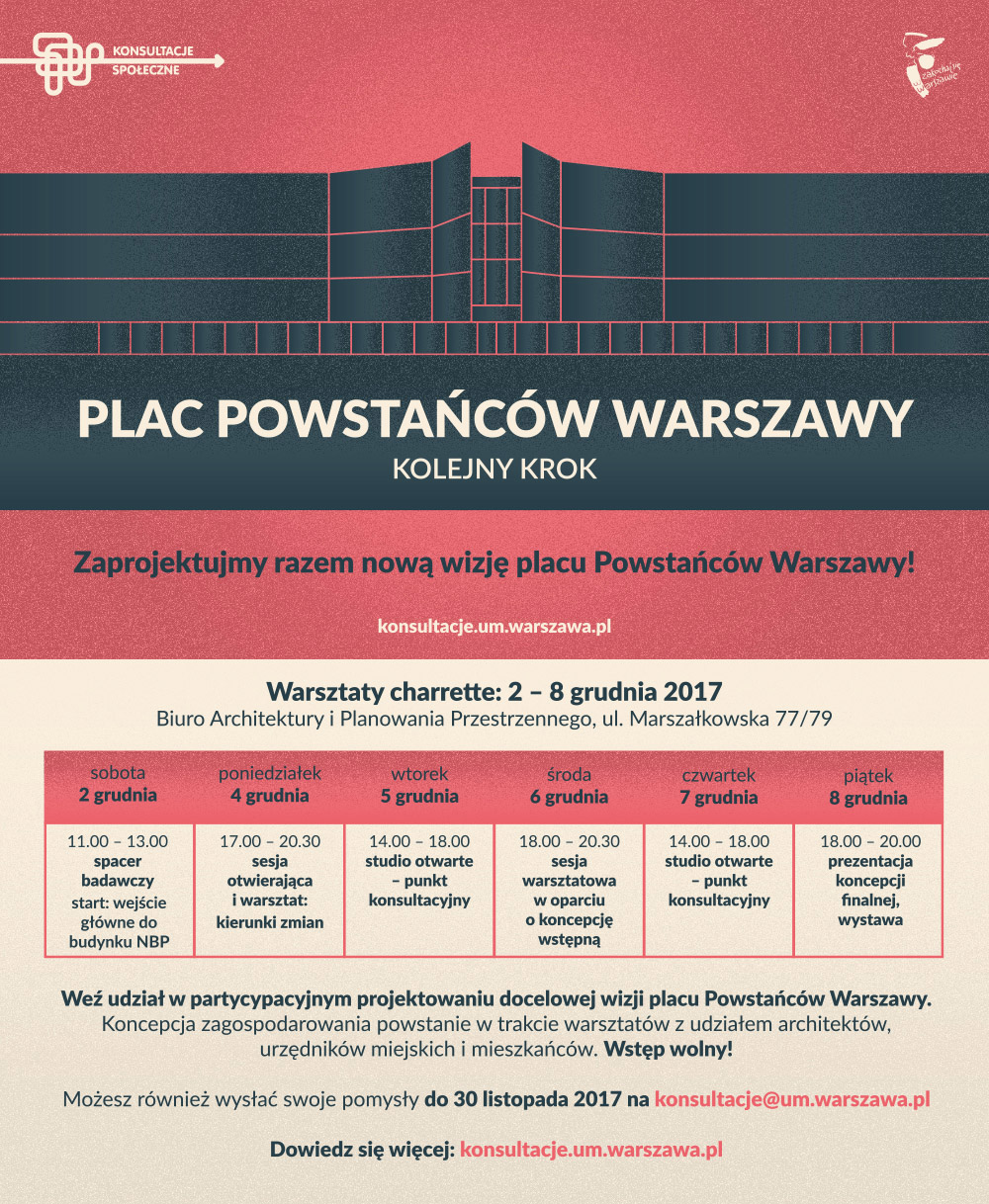 Plac Powstańców Warszawy – kolejny krok (źródło: materiały prasowe organizatora)