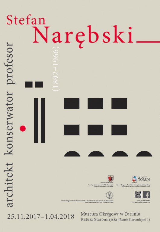 „Stefan Narębski (1892–1966) – Architekt, Konserwator, Profesor” – plakat wystawy (źródło: materiały prasowe organizatora)