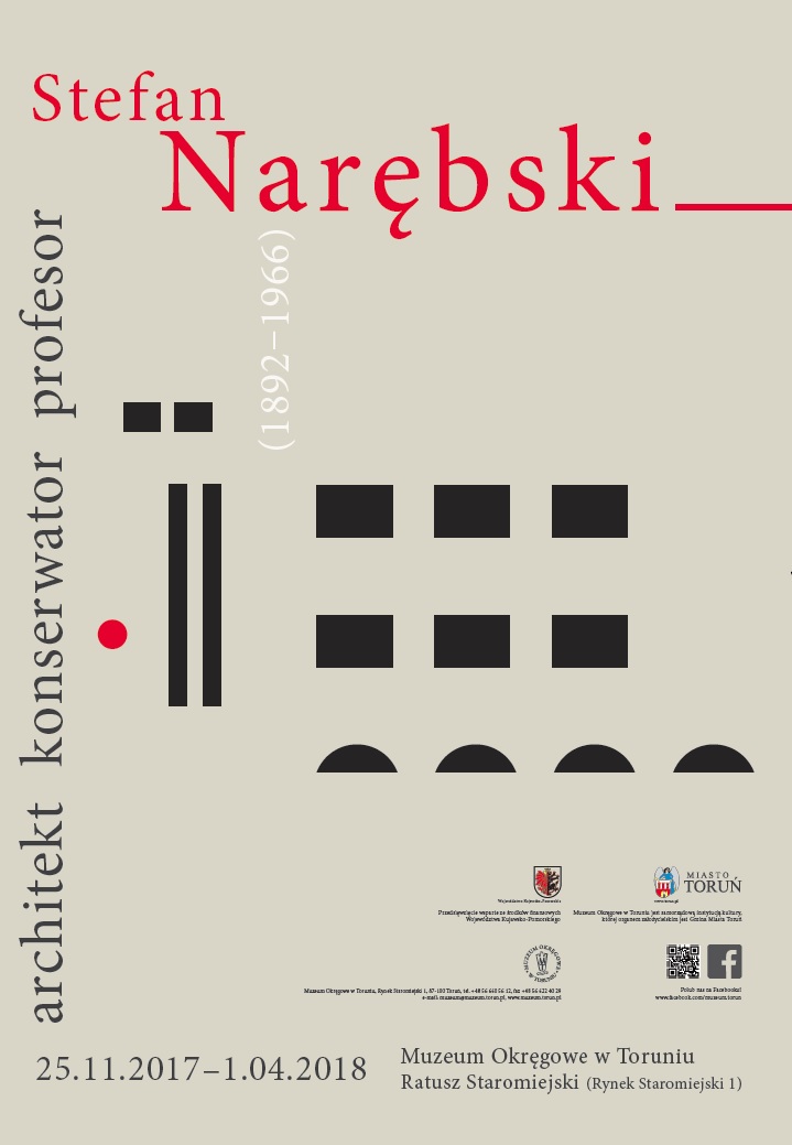 „Stefan Narębski (1892–1966) – Architekt, Konserwator, Profesor” – plakat wystawy (źródło: materiały prasowe organizatora)