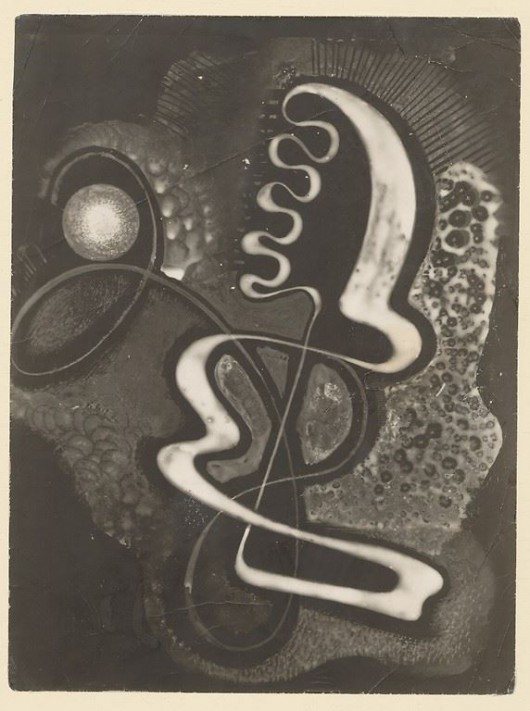 Karol Hiller, „Kompozycja”, ok. 1928–1929, heliografia, papier fotograficzny, olej, płótno  (źródło: materiały prasowe organizatora)