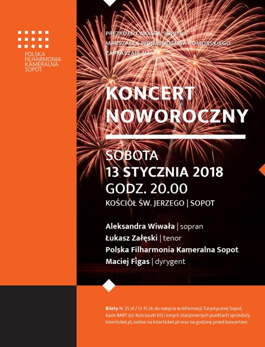 Plakat Koncertu Noworocznego (źródło: materiały prasowe organizatora)