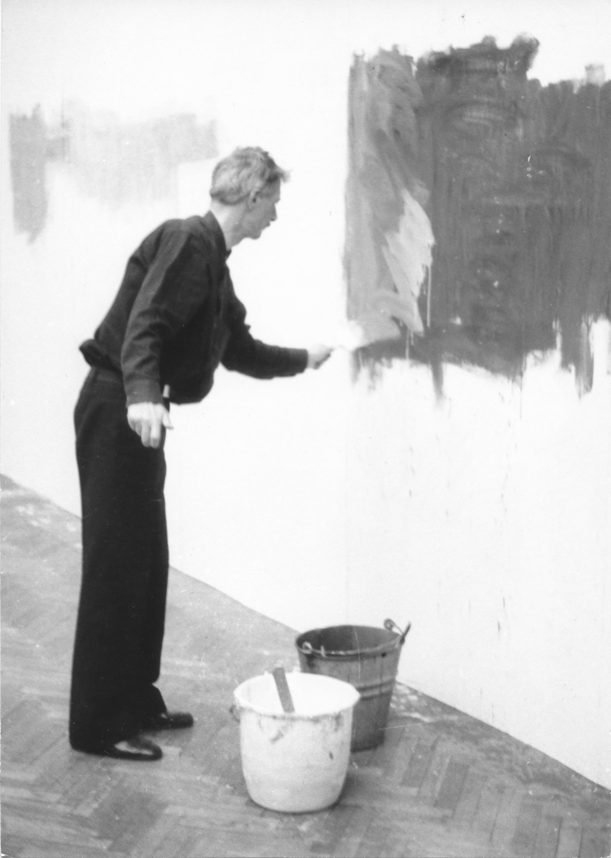 Jan Świdziński, „Zamazywanie”, 1983, fot. Andrzej Polakowski, zdjęcie z archiwum Galerii Labirynt (źródło: materiały prasowe organizatora)