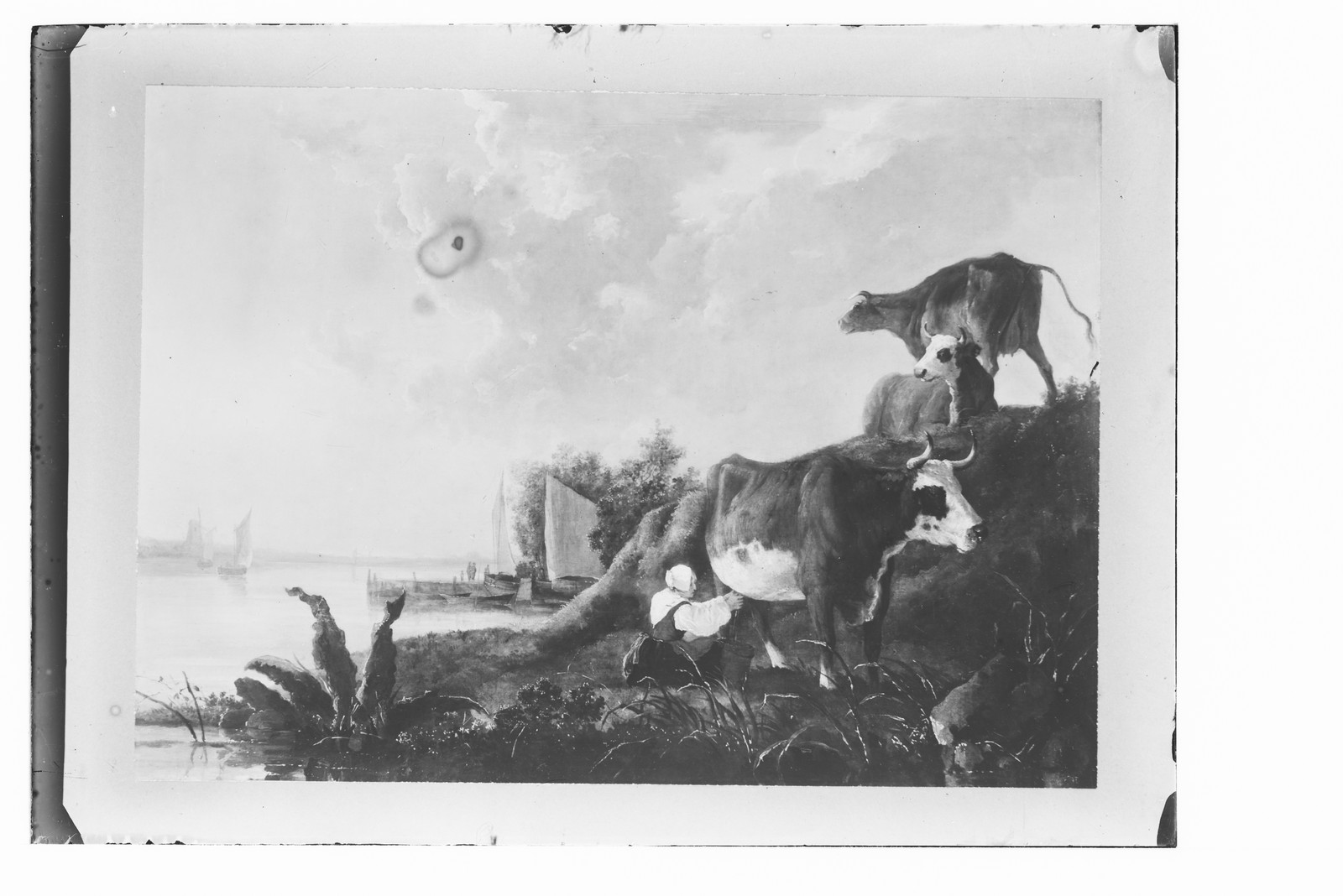 Aelbert Jacobsz Cuyp (1620-1691), „Krajobraz z krowami”; dawne zbiory Muzeum Miejskiego w Gdańsku, obiekt zaginiony, fot. © Archiwum MNG (źródło: materiały prasowe organizatora)