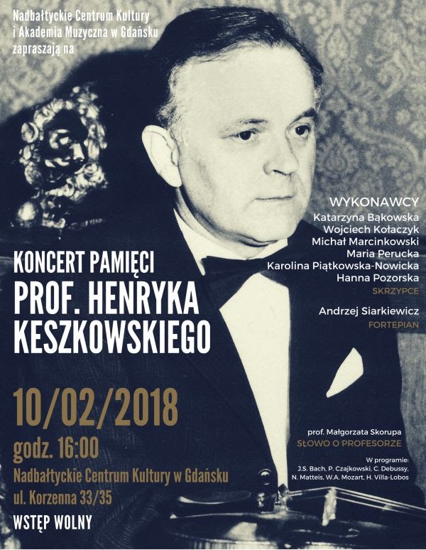 Koncert pamięci prof. Henryka Keszkowskiego (źródło: materiały prasowe organizatora)