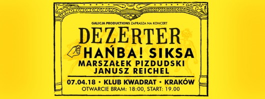 Dezerter, Hańba!, Siksa, Marszalek Pizdudski, Janusz Reichel (źródło: materiały prasowe)