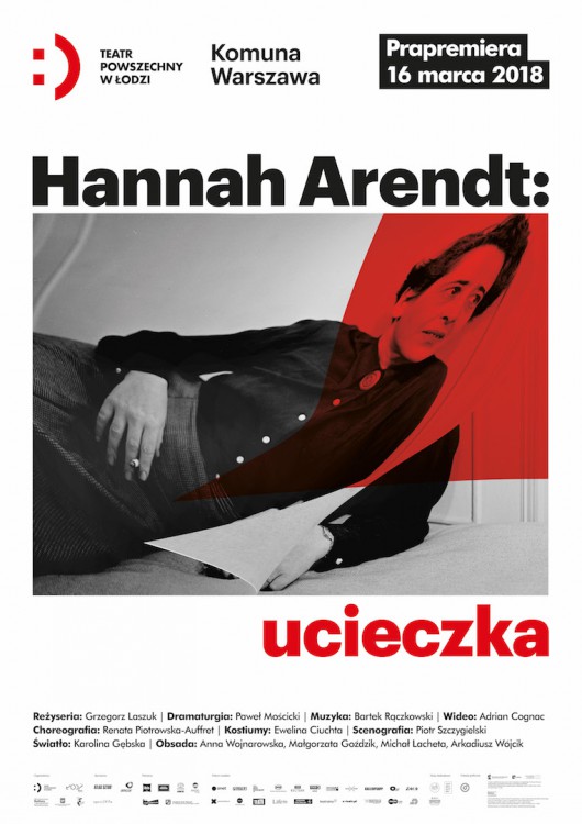 „Hannah Arendt: Ucieczka” reż. G. Laszuk, plakat (źródło: materiały prasowe organizatora)