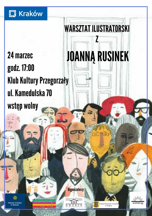 Plakat warsztatu ilustracji dziecięcej z Joanną Rusinek (źródło: materiały prasowe organizatora)