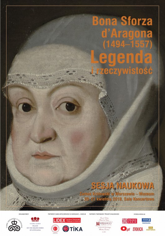 Plakat sesji naukowej „Bona Sforza d’Aragona (1494–1567). Legenda i rzeczywistość” (źródło: materiały prasowe organizatora)