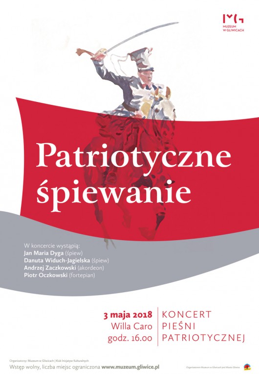 Plakat koncertu pieśni patriotycznej (źródło: materiały prasowe organizatora)