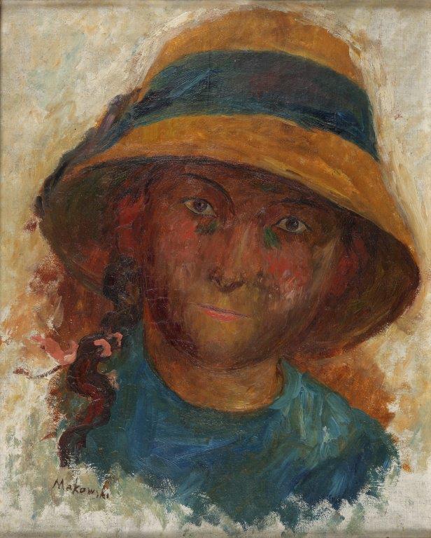 Tadeusz Makowski, „Studium głowy dziewczynki w kapeluszu”, 1920, ze zbiorów profesora Jerzego Stelmacha (źródło: materiały prasowe organizatora)