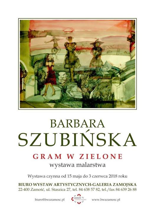 Barbara Szubińska „Gram w zielone”, plakat wystawy (źródło: materiały prasowe organizatora)