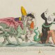 Rytownik nieustalony, „Potwór o trzech głowach”, około 1790. Akwaforta kolorowana akwarelą i bielą (źródło: materiały prasowe organizatora)