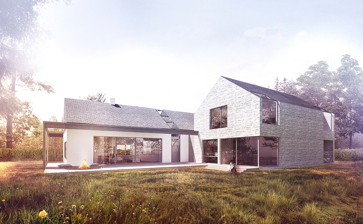 Dom w Kamienicy Polskiej, projekt: BXBstudio (źródło: materiały prasowe)